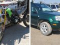 Dirt bike and SUV