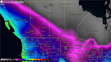 Daily high on gradient map