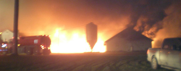 Hog barn fire