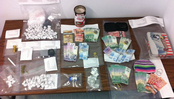 Cocaine, marijuana and cash seized