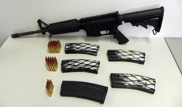 Firearms and ammuntion seized