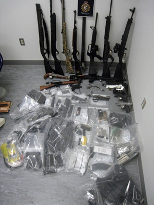 Firearms seized