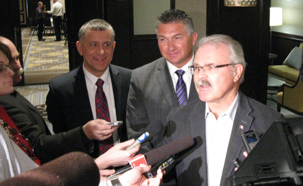 Ted Falk, James Bezan and Gerry Ritz